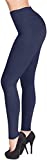 SATINA High Waisted Leggings for Women | 3 Inch Waistband (One Size, Navy)