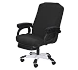 SARAFLORA Office Chair Covers Stretch Washable Computer Chair Slipcovers for Universal Rotating Chair Large Size Black