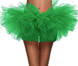 Simplicity Green Tutu Women's Dance Tutu Layered Organza Clubwear Mini Skirt Party Dress Green Tutu for Women, Sante Green