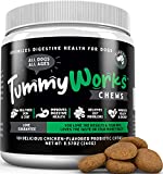 TummyWorks Probiotic Chews for Dogs. Relieves Diarrhea, Upset Stomach, Gas, Constipation & Bad Breath, Itching, Allergies & Yeast Infections. With Digestive Enzymes & Prebiotics. Made in USA 120 count