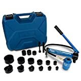 TEMCo Hydraulic Knockout Punch TH0004 - Electrical Conduit Hole Cutter Set KO Tool Kit 5 Year Warranty