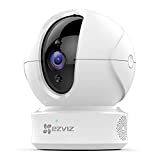 EZVIZ Indoor Security Camera, WiFi Dome Surveillance, Night Vision, Motion Detection, Auto Tracking, Baby/Elder/Pet/Nanny Monitor, 2-Way Audio, Compatible with Alexa Google (CTQ6C WH)