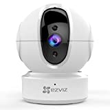 EZVIZ C6CN 1080p Indoor Pan/Tilt WiFi Security Camera, 360° Coverage, Auto Motion Tracking, Two-Way Audio, Clear 30ft Night Vision, Supports MicroSD Card up to 256GB (Sold Seperately), 2.4GHz WiFi