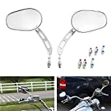 INNOGLOW Rear View Side Mirrors Hollow Styling Chrome Universal for Harley Road King Sportster Street Glide Electra Glide Dyna Softail Road Glide