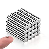 200Pcs Small Magnets, 3x2 mm Mini Tiny Round Magnets, Micro Neodymium Magnets for Crafts, Miniatures, Refrigerator, Whiteboard