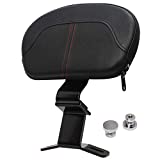 HIYOYO Motorcycle Red Stitching Front Driver Rider Backrest Pad Fits for Harley Touring CVO Street Glide Road King Special Classic Electra Glide 2009-2020 2019 2018