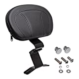 HIYOYO Motorcycle Black Front Driver Rider Backrest Pad Fits for Harley Touring CVO Street Glide Road King Special Classic Electra Glide 2009-2020 2019 2018