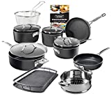 Granitestone 15 Piece Stackmaster Ultra Non stick Cookware Set, Pots and Pans Kitchen Set with Cool Touch Handles, Dishwasher-safe, Oven-safe Cookware Sets 100% PFOA-Free As Seen On TV