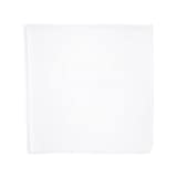SelectedStyle 100% Pure Silk Pocket Square Solid Color, White, One Size