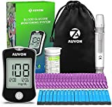 AUVON DS-W Blood Sugar Kit (No Coding Required), High-Tech Diabetes I-QARE DS-W Blood Glucose Monitoring System with 50 Test Strips, 50 30G Lancets, Lancing Device