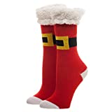 Novelty Santa Belt and Suit Ugly Christmas Crew Socks