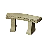 Garden Bench – Natural Sandstone Appearance – Polyethylene – Lightweight – 12” Height