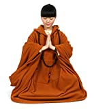 KATUO Meditation Buddhist Hooded Cloak Coat Women Men Outfit Oversize Coat (XXL, Orange)