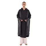 KATUO Meditation Buddhist Hooded Cloak Coat Women Men Outfit Oversize Coat (M, Dark Gray)