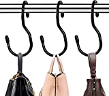 12 Pack Purse Hanger for Closet,Unique Twist Design Bag Hanger Purse Hooks, Large Size Closet Rod Hooks for Hanging Bags, Purses, Handbags, Belts, Scarves, Hats,Clothes, Pans and Pots