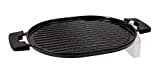 NUWAVE Cast Iron Grill With Enameled Non-Stick Coating, Designed For The NuWave Precision Induction Cooktop Black 16.3" x 10.4" x 0.7"