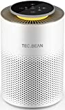TEC.BEAN Desktop Air Purifier for Home Large Bedroom, H13 True HEPA Filter Air Cleaner, 20dB Filtration Cleaner Odor Eliminator for Smoke, Dust, Pet Dander, Allergies, Desktop, Night Light