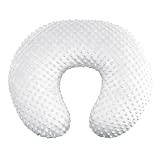 Owlowla Minky Nursing Pillow Cover, Breastfeeding Pillow Slipcover Fits Nursing Pillow for Baby Boy Girl(White)