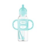 Dr. Brown's Milestones Sippy Straw Bottle with Silicone Handles - Green - 8oz - 6m+
