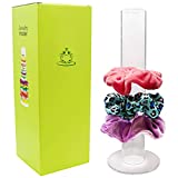 FROG SAC Scrunchie Holder Stand, Acrylic Scrunchy Display, 11 Inch Clear Hair Tie Accessories Organizer, Y2K Room Decor for Girls, Teen Girl Bracelet Organizers, Cute Tween VSCO Bedroom Storage Stuff