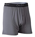 Soft Bamboo Boxers for Men - Cool Comfortable, Breathable Mens Underwear - Boxer Shorts by Chill Boys (Large, Bamboo Grey)