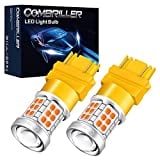 Combriller 3157 LED Bulb Amber Yellow Super Bright, 3056 3156 3057 3157 led bulb for led reverse lights turn signal bulb brake light bulb tail light bulb parking light bulb, pack of 2