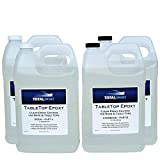 TotalBoat Table Top Epoxy Resin 4 Gallon Kit - Crystal Clear Coating and Casting Resin for Bar Tops, Table Tops, Wood, Concrete, Epoxy Art & Crafts