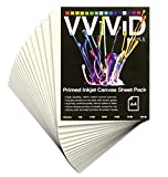 VViViD Inkjet Canvas 100% Real Printable Cotton LTR 8.5 X 11 125lbs. 340gsm 17mil (20 sheets)