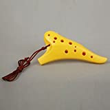 Focalink Osawa 12 Holes Soprano C ABS Resin (Sturdy & Durable) Ocarina - Easy to Learn, Good for Beginner & Great Gift! Linn's Arts! (Yellow)