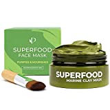 Clay Mask by Plantifique 100% Vegan with Avocado & Superfoods - Dermatologist Tested, Hydrating Clay Mask for Face and Body - Face Masks Skincare - 100ml/3.4 Oz Face Mask Skin Care for Acne