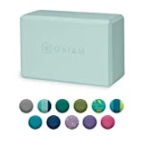 Gaiam Yoga Block - Supportive Latex-Free EVA Foam Soft Non-Slip Surface for Yoga, Pilates, Meditation (Cool Mint)