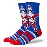 Stance Christmas Vacation Crew Socks (SM (Men 3-5.5 / Women 5-7.5), Blue)