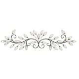 Stratton Home Decor S07736 Brushed Pearl Over The Door Wall Decor, 51.00 W x 1.00 D x 15.00 H, White