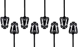 GearHill Tactical Molle Web Dominators with Elastic String for Backpack Webbing Straps - Molle Attachments - Tactical Gear Clip (Black 8 Pieces)
