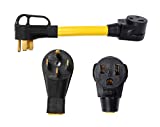 ONETAK NEMA 14-50P to 6-50R 240V 50 Amp 4 Prong Male Plug to 3 Prong Female Receptacle Generator Welder Dryer EV Charger Power Cord Adapter Connector