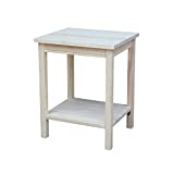 International Concepts Accent Table, 14 L x 16 W x 20 H inches, Unfinished