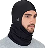 Tough Headwear Winter Neck Warmer w/Helmet Liner - Neck Gator for Warmth - Motorcycle Helmet Liner w/Neck Cover for Men