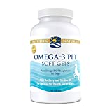 Nordic Naturals Omega-3 Pet, Unflavored - 330 mg Omega-3 Per Soft Gel - 180 Soft Gels - Fish Oil for Dogs with EPA & DHA - Promotes Heart, Skin, Coat, Joint, & Immune Health