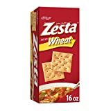 Zesta Saltine Crackers, Soup Crackers, Lunch Snacks, Wheat, 16oz Box (1 Box)