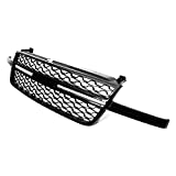 IKON MOTORSPORTS, Grille Compatible With 2005-2007 Chevrolet Silverado 1500 2500HD 3500, Front Bumper Hood Mesh Grill Gloss Black, 2006