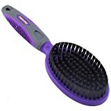 HERTZKO Bristle Brush for Dogs and Cats with Long or Short Hair - Dense Bristles Remove Loose Hair, Dander, Dust, and Dirt from Your Pet’s Top Coat