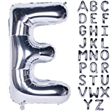 Letter Balloons 40 Inch Giant Jumbo Helium Foil Mylar for Party Decorations Silver E