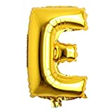 40 inch Letter Balloons Gold Alphabet Number Balloons Foil Mylar Party Wedding Bachelorette Birthday Bridal Shower Graduation Anniversary Celebration Decoration can Fly with Helium (40 INCH Gold E)