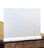 J JACKCUBE DESIGN Acrylic Desk Divider, Office Partition Board, Privacy Panel, Desktop Accessories for Classroom Cubicle Table White Boards 23.03 x 17.91 inches -MK529A