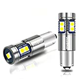 DuaBhoi H21W LED Buld CANBUS Error Free BAY9S LED Bulb 64136 3030SMD Extremely Bright 500LM DC12V Rear Fog Reading Dome Reverse Decrement Indicator Car Door Light White 6000K 2PCS