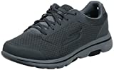 Skechers Men's Gowalk 5 Qualify-Athletic Mesh Lace Up Performance Walking Shoe Sneaker, Charcoal/Black, 11.5 X-Wide