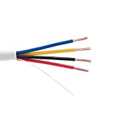 Cables Direct Online, Bulk 18/4 Stranded Conductor Alarm Control Cable 500ft Fire/Security Burglar Station Wire Security (Unshielded), 18/4, Stranded, 500ft)