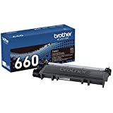 Brother Genuine High Yield Toner Cartridge, TN660, Replacement Black Toner, Page Yield Up To 2,600 Pages, Amazon Dash Replenishment Cartridge