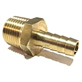 EDGE INDUSTRIAL 3/8" Hose ID to 1/2" Male NPT MNPT Straight Brass Fitting Fuel/AIR/Water/Oil/Gas/WOG