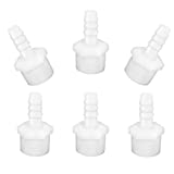 JoyTube Plastic Hose Barb Fittings 3/8" Barb X 1/2" NPT Male Thread Adapter Connector Pipe Fittings (pack of 6)